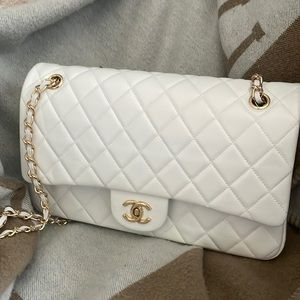 White Chanel Flap Bag